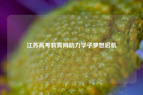 江苏高考教育网助力学子梦想启航